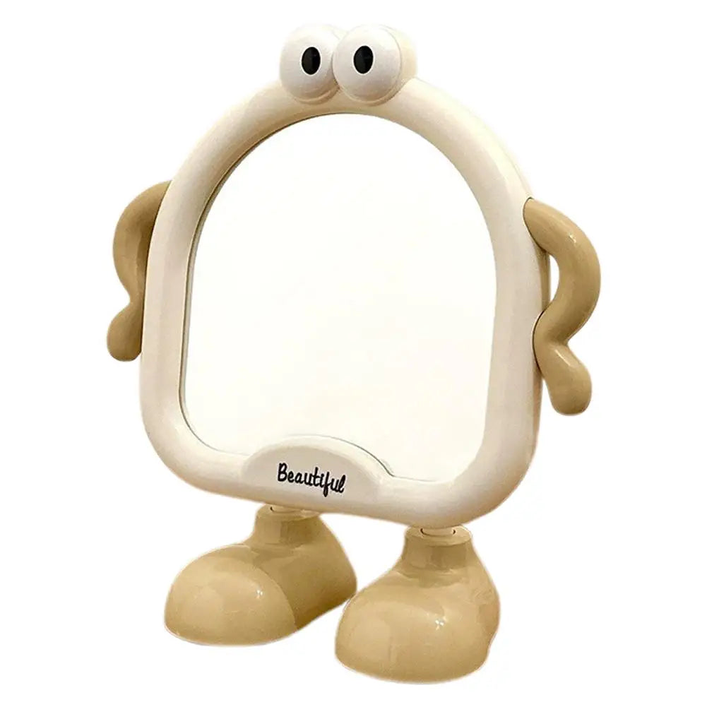 Desktop Makeup Mirror Solid Color Simple Portable Handheld Makeup Mirror Foldable Student Compact Cute Mirror Oasis Select B China