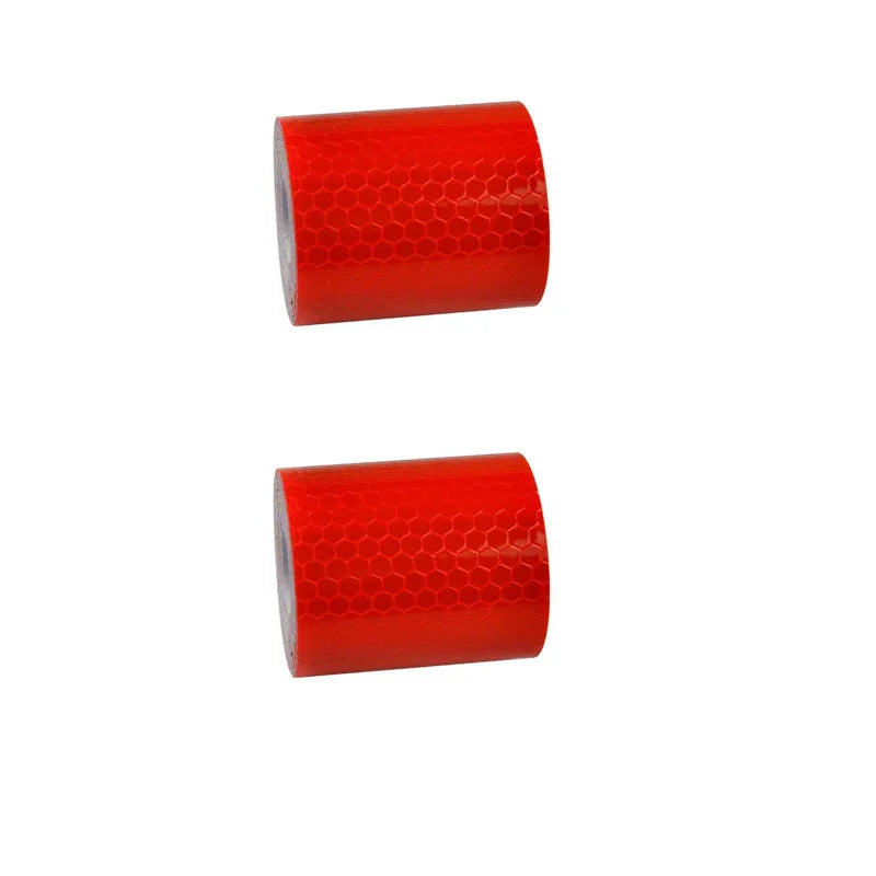 1/2/3pcs Car Reflective Tape Decor Decals Car Warning Safety Reflectante Tape Film Car Reflector Sticker Car Access Exterior 1M Oasis Select 2pcs-1M-red