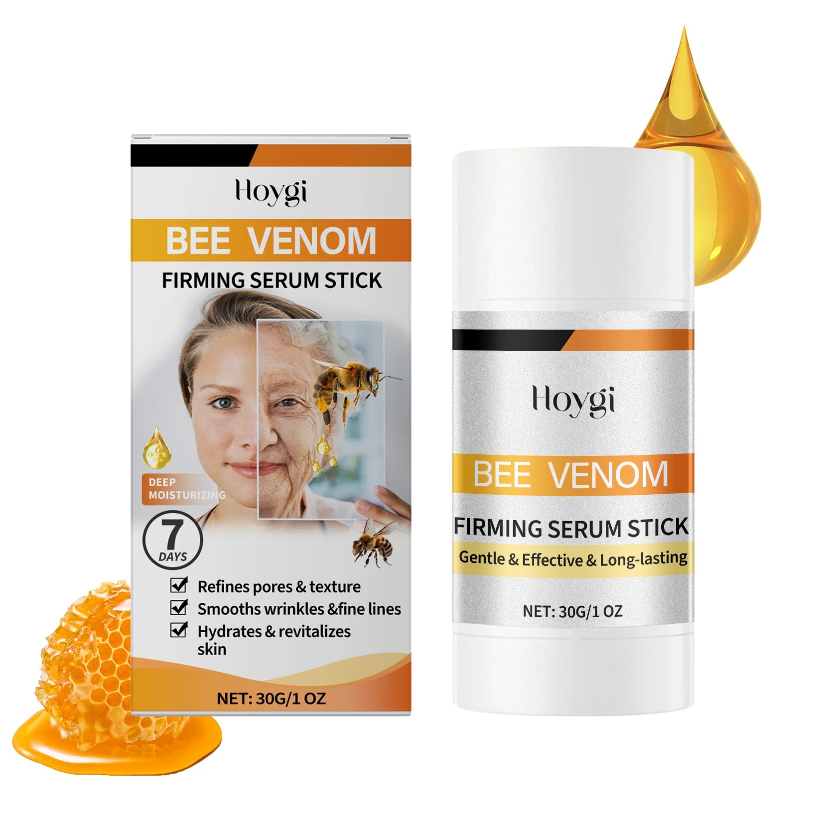 Hoygi Bee Venom Firming Serum Stick – Anti-Aging & Lifting Face Serum Stick Oasis Select 30g Boxed