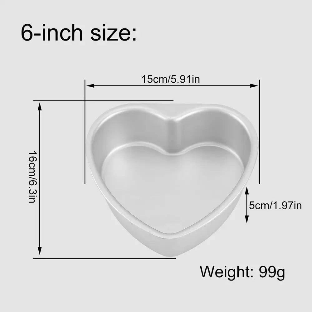 Cake Pan 6/8/10 Inch Heart Shaped Cake Pan Non-Stick Cake Pan Mold For Wedding Birthday Baking Cake Tin Cheesecake Pan Cake Mold Oasis Select 6 inches