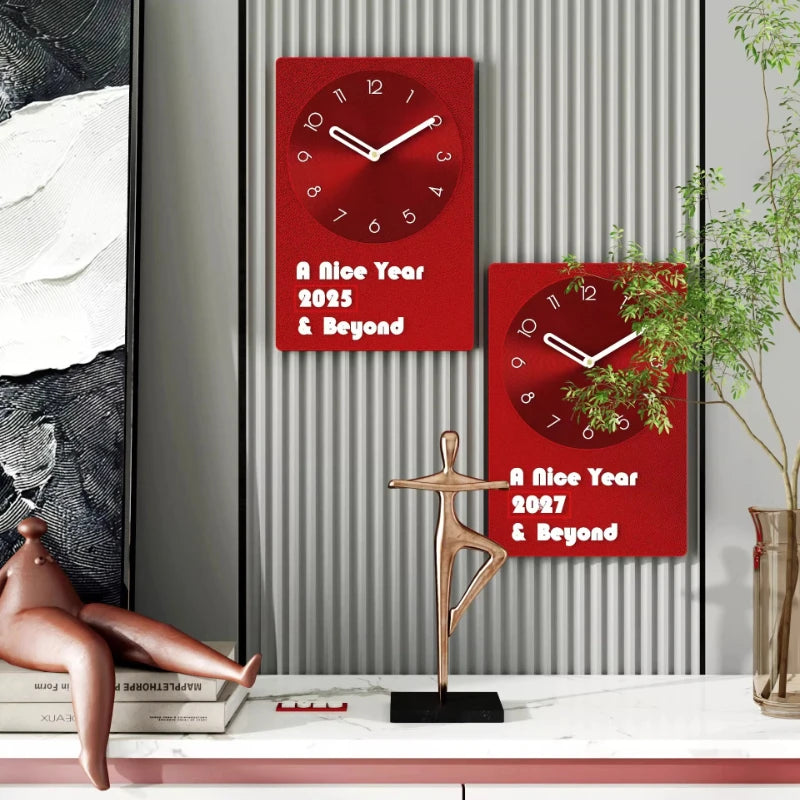 Watch Clock Wall Mounted Ultra Quiet Creative Three-dimensional Minimalist New Home Wall Clock Minimalist Living Room Oasis Select