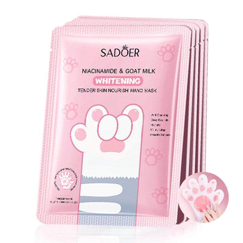 Goat Milk Hand Mask Gloves – Moisturizing & Brightening 5 Pairs Hand Mask Gloves Oasis Select Default Title