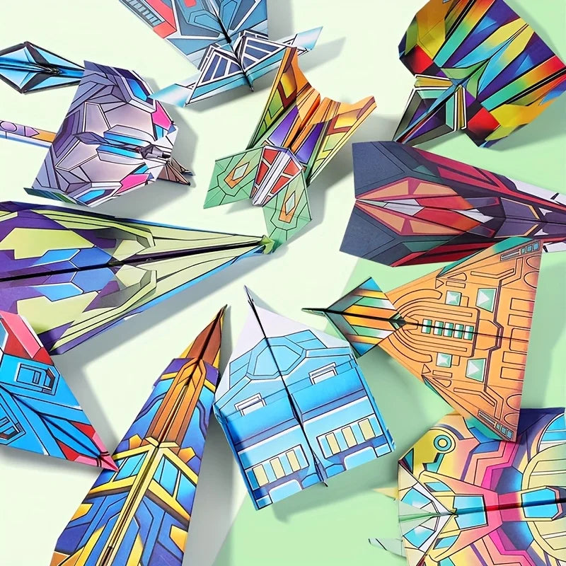 Interactive Paper Airplane Book: Easy Folding Flight Guide, Suitable for Young People and Beginners, with Colored Practice Pages Oasis Select