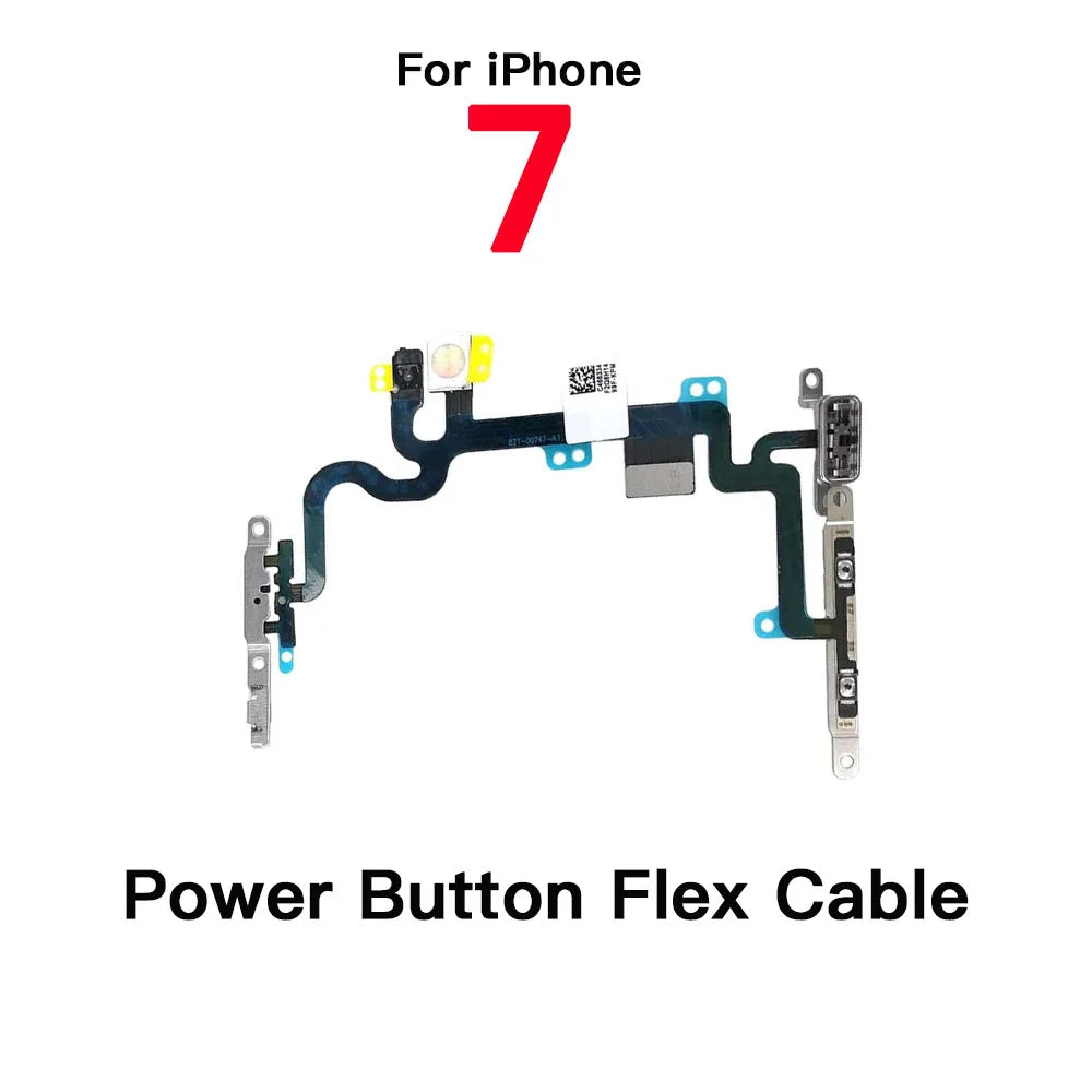 iPhone 7–11 Pro Max Power & Volume Flex Cable with LED Flash