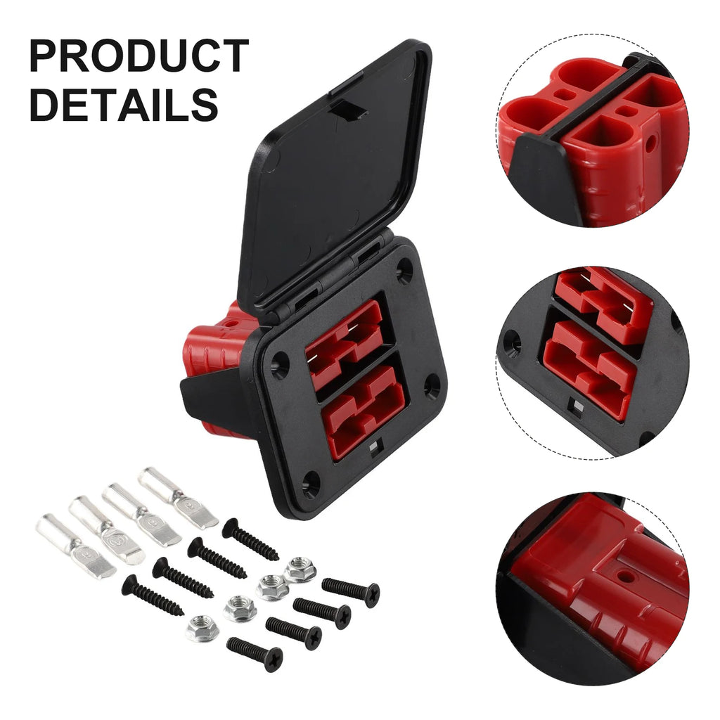 1 Set 50A 600V Twin Dual Flush Mount Bracket For Ander-Plug Connector Flush Mounts For Electric Vehicles Power Distribution Oasis Select