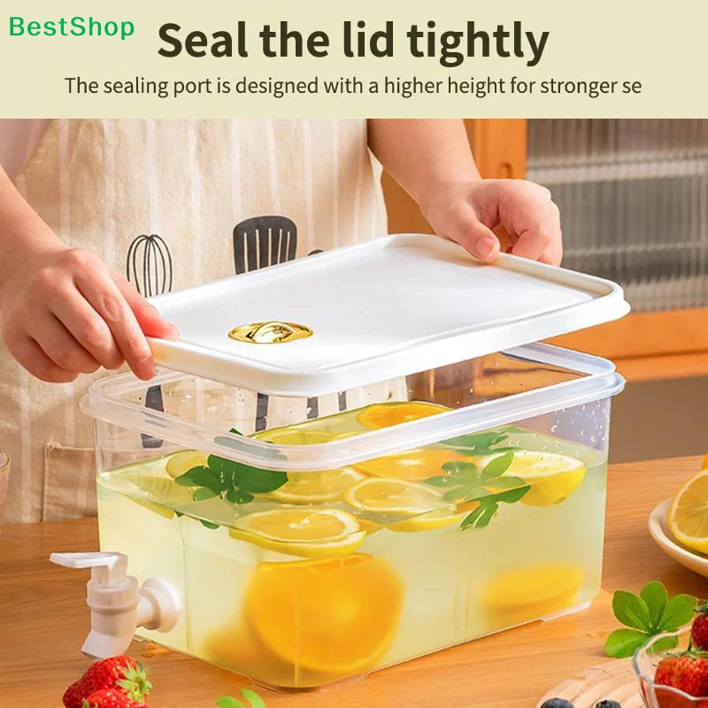 6.5L Cold Water Pitcher Dispenser with Spigot | Fridge Jug