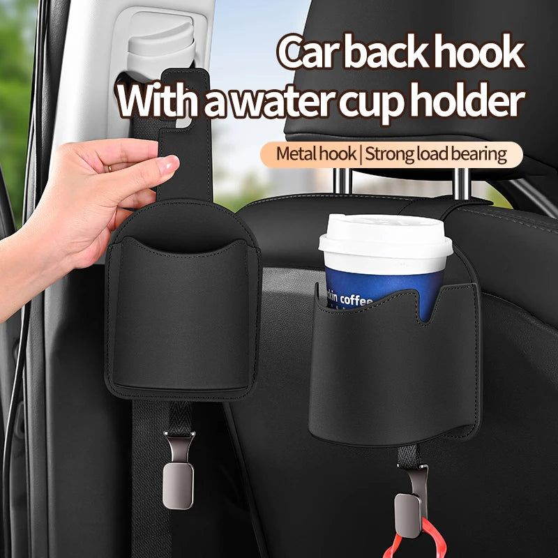 Car Seat Back Hook – Cup Holder, Phone & Bag Organizer