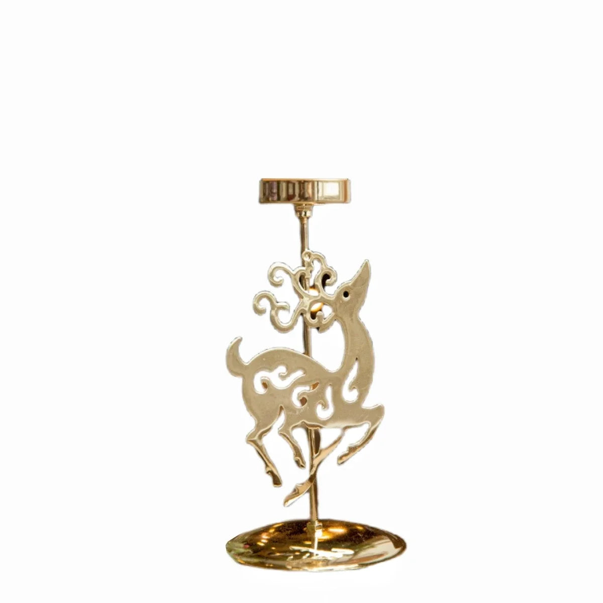 Festive Candle Holder Vintage Candle Holders Christmas Decor Metal Material Versatile Use Vintage Design 17cm Size Oasis Select