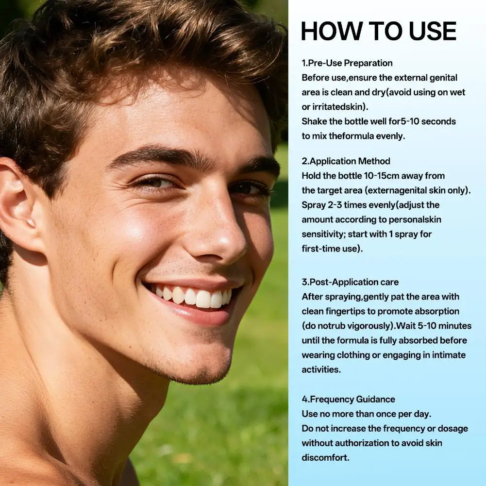 30ml Herbal Men's Enhancement Spray for Men's Private Care Moments Fast-Absorbing Formula Supports Local Blood Circulation Oasis Select