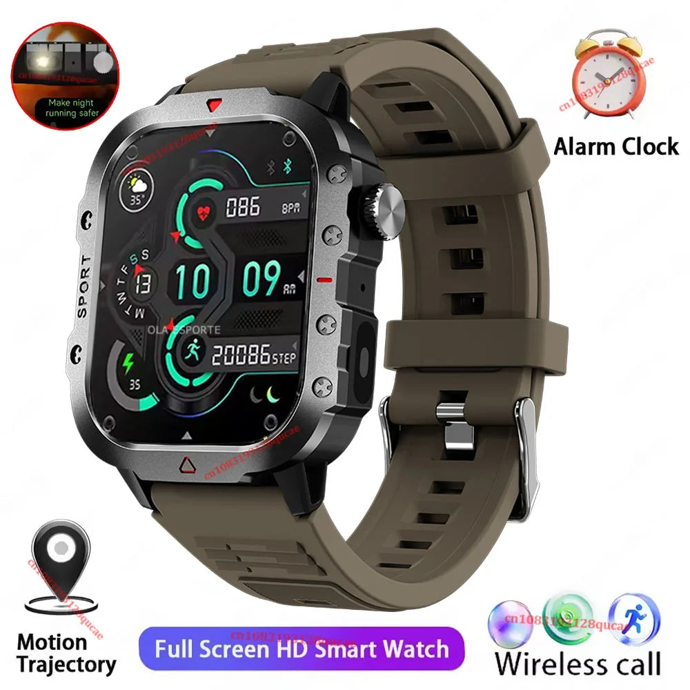 Military Smart Watch – GPS, BT Calls & Fitness Tracker | HW12