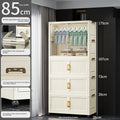 55-85 Children's simple wardrobe, clothes storage cabinet, multi-layer installation-free household snack locker, foldable Oasis Select 85CM E