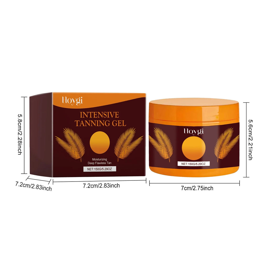 Sunless Tanning Gel Intensive Self Tanner Face Body Natural Bronzer Wheat Moisturizing Hydrating Summer Sunbed Self Fake Tan Gel Oasis Select