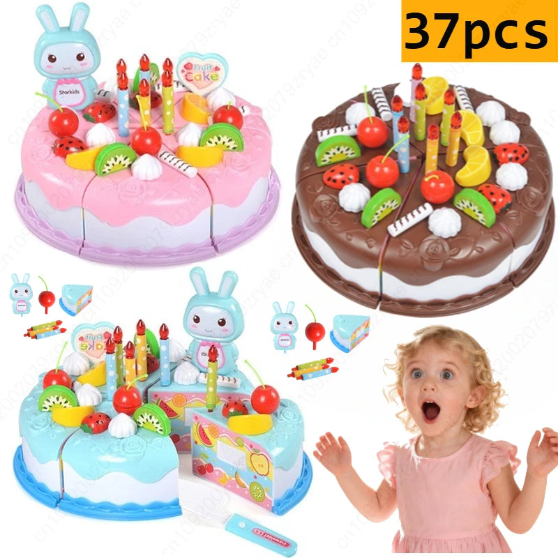 Children Pretend Goodies Play Simulated Kitchen Toys Plastic Cutting Food Kids Toy Object Cognition Boys Girl Birthday Gifts Oasis Select