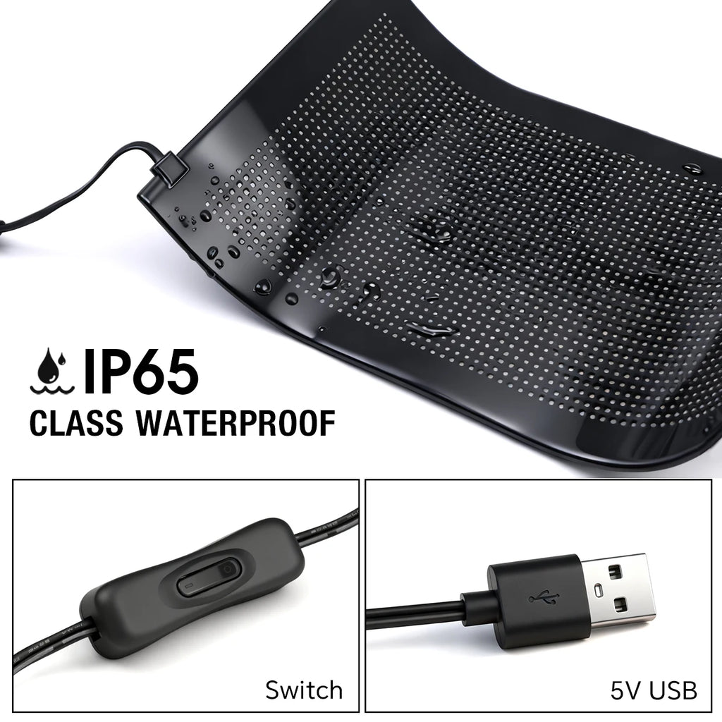 USB 5V Double Row Flexible Display Screen Programmable Matrix Pixel Panel For Board Windshield with Remote Car Devil Eye Light Oasis Select