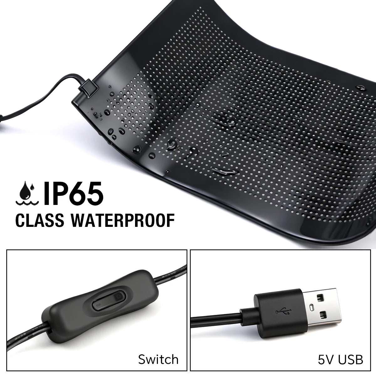 USB 5V Double Row Flexible Display Screen Programmable Matrix Pixel Panel For Board Windshield with Remote Car Devil Eye Light Oasis Select