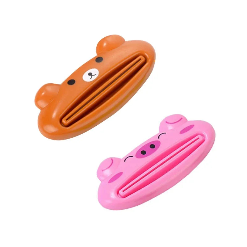 1/2/3pcs Cute Animal Multifunction Squeezer / Toothpaste Squeezer Home Commodity Bathroom Tube Cartoon Toothpaste Dispenser Oasis Select 2pcs mix 1