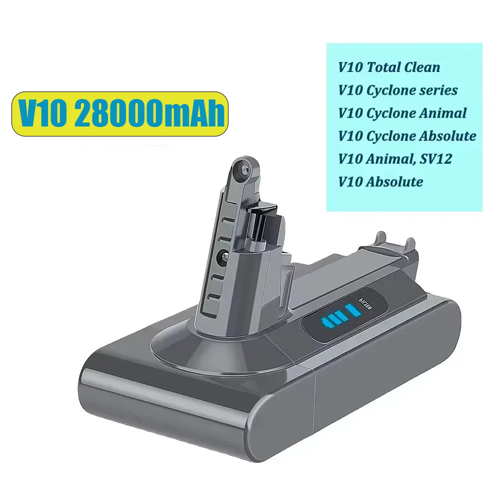 NEW 25.2V 16800mAh/28000mAH 100%For DYSON V10 batteries V10 Animal Absolute Fluffy Cordless Vacuum Cleaner Oasis Select V10 28000mAh