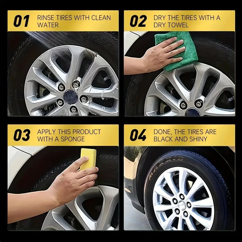 Car Tire Blackening & Plastic Polishing Maintenance Wax