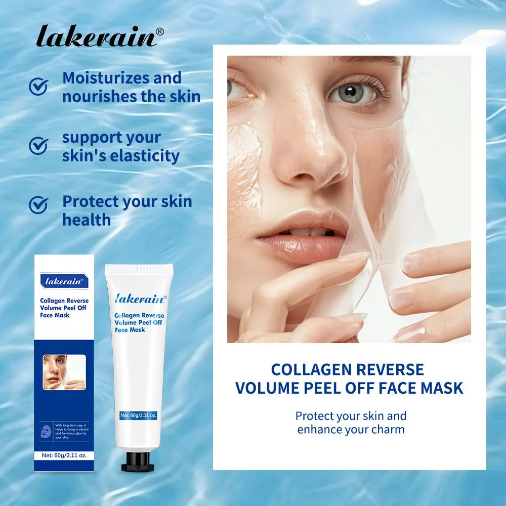 60gCollagen Peel Off Face Mask Pore Shrinking Blackhead Removal Oil Control Skin Rejuvenation Moisturizing Brightening Skin Care Oasis Select