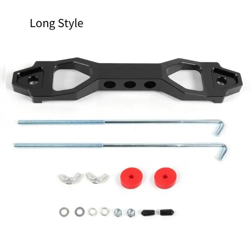 140mm/190mm Billet Aluminum Car Battery Tie Down Mount Bracket Brace Battery Fasten Bracket Holder 14cm 19cm Oasis Select BK1