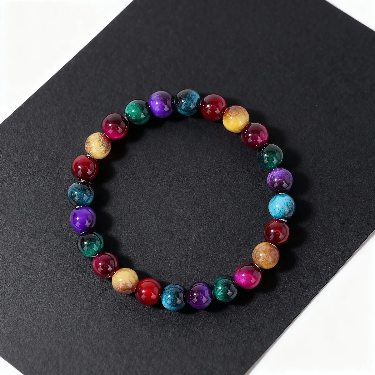 Bohemian Cross-border Bracelet Colorful Tiger Eye Women's Bracelet Wealth and Eternal Happiness Elegant Jewelry Ideal Gift Oasis Select
