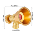 Water Hose Nozzle Brass Adjustable Heavy Duty Garden Spray Nozzle Hose Attachment for Plant Watering Seedling Cultivation Flower Oasis Select Yellow