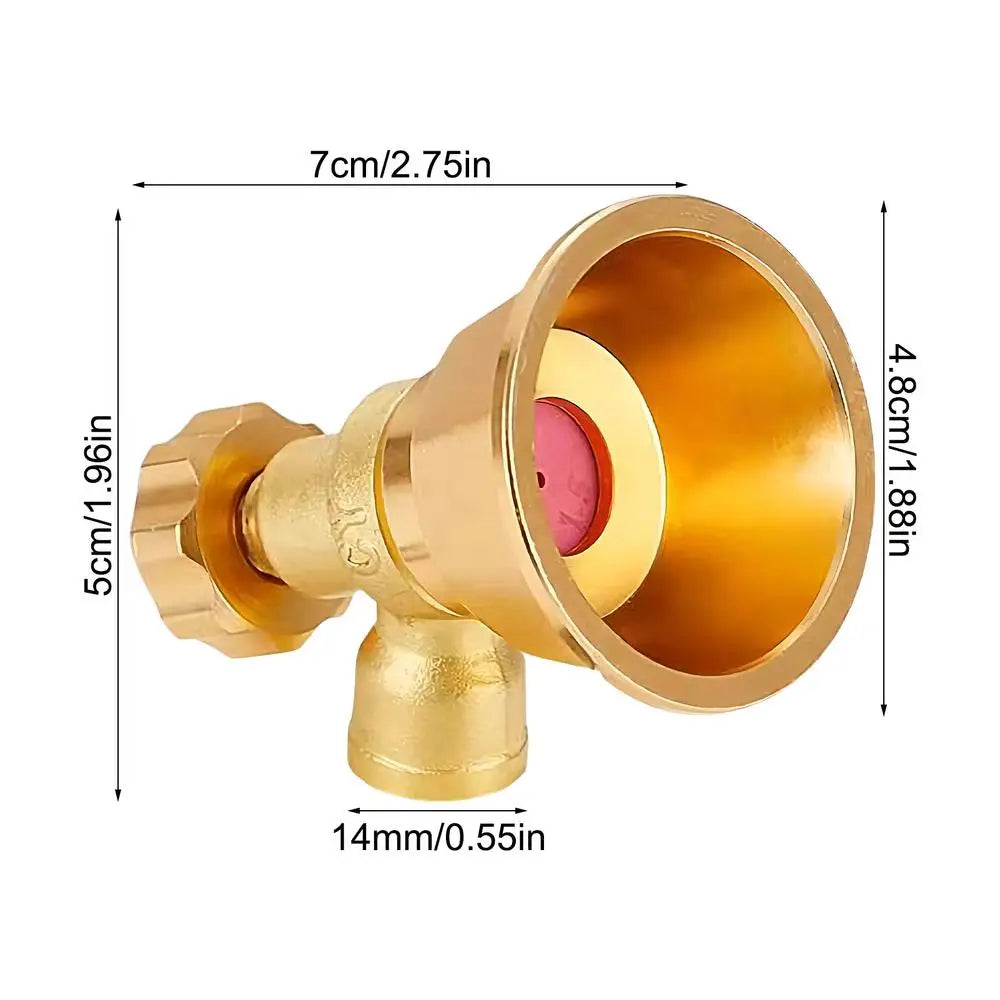 Water Hose Nozzle Brass Adjustable Heavy Duty Garden Spray Nozzle Hose Attachment for Plant Watering Seedling Cultivation Flower Oasis Select Yellow