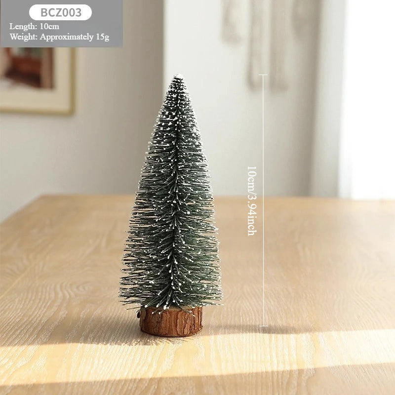 Christmas Decorations Snow Scenes Mini Christmas Trees Office Desks Wine Cabinets TV Cabinets Christmas Decorative Items Oasis Select BCZ003 10cm Look at the picture