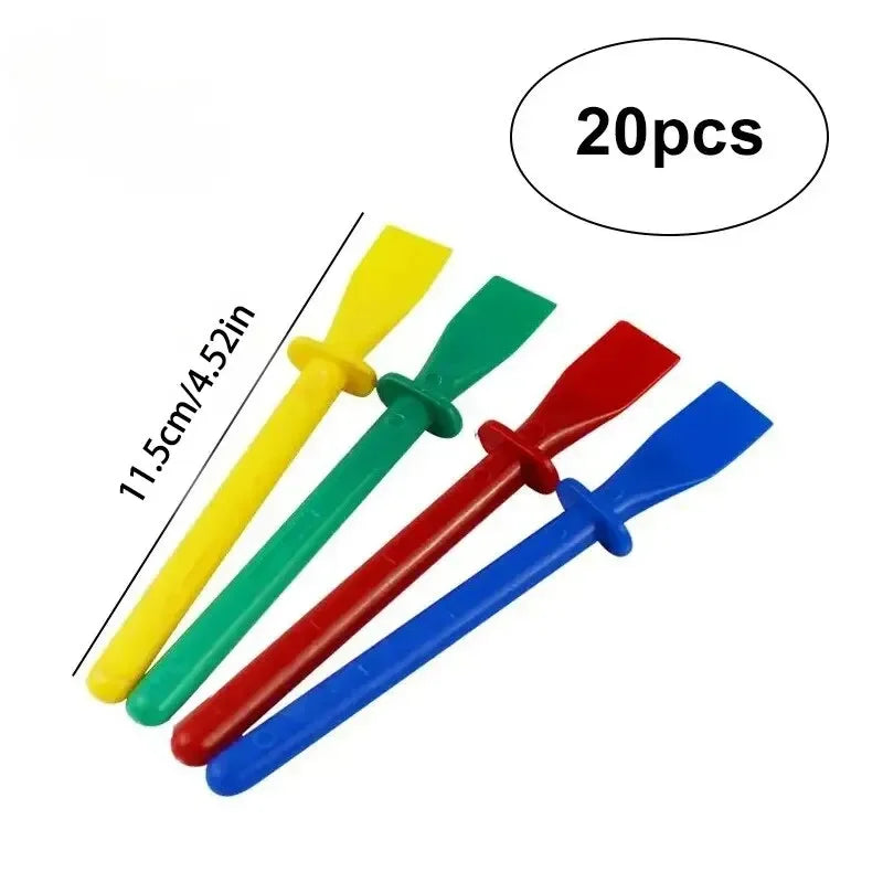 10/20pcs Glue Spreaders,Polypropylene Glue Smear Sticks Applicator, Painting Scrapers For Handmade DIY Art Leather Craft Tool Oasis Select 11.5cm 20pcs color random