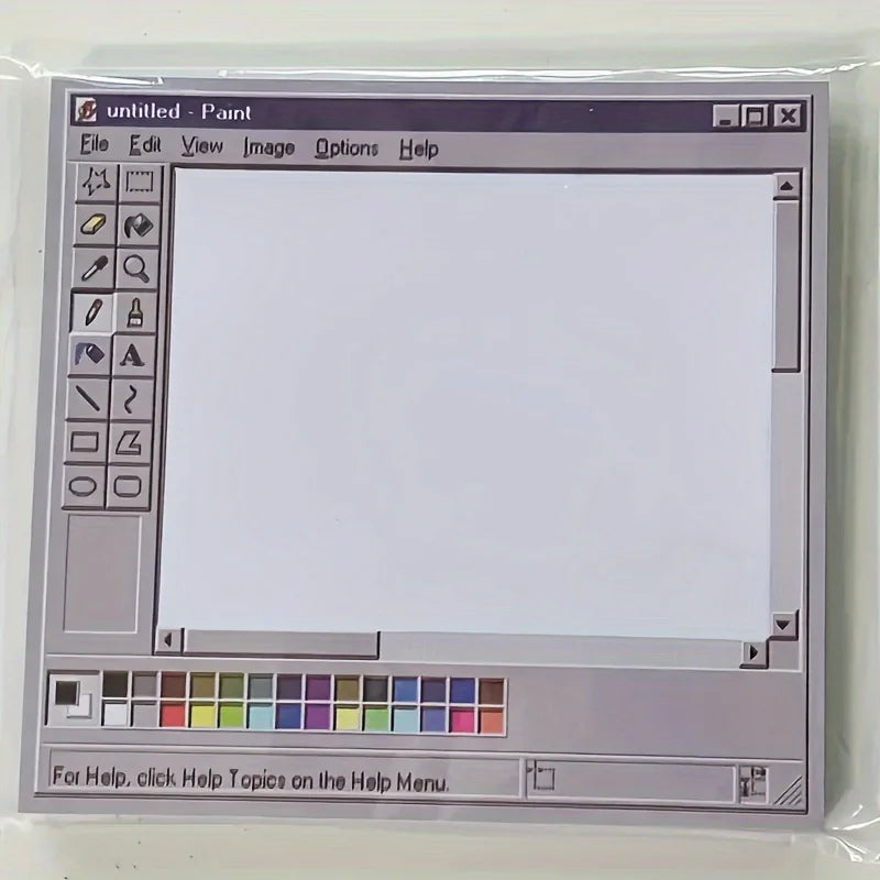 Vintage Computer Drawing Sticky Notes 50 Sheets - Ideal for Artists & Office Use,Durable Adhesive Notes, Sticky Notes for Office Oasis Select