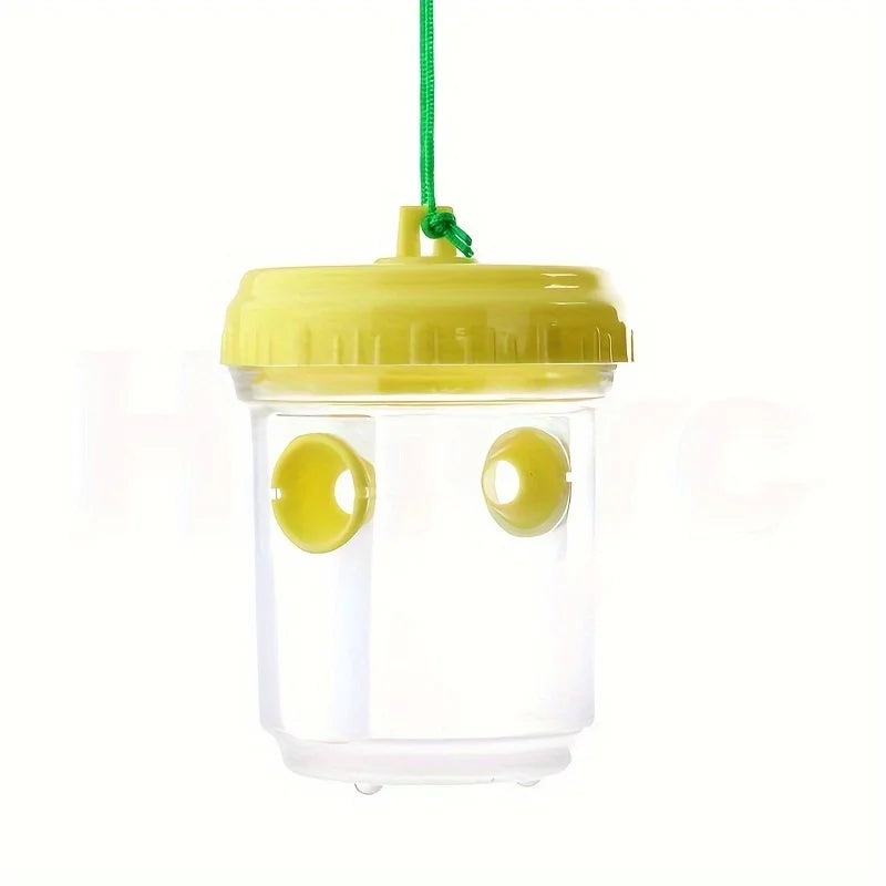 Clear Plastic Outdoor Insect Trap with Lid - Effective for Catching Fruit Flies, Wasps, Transparent Design for Easy Monitoring Oasis Select