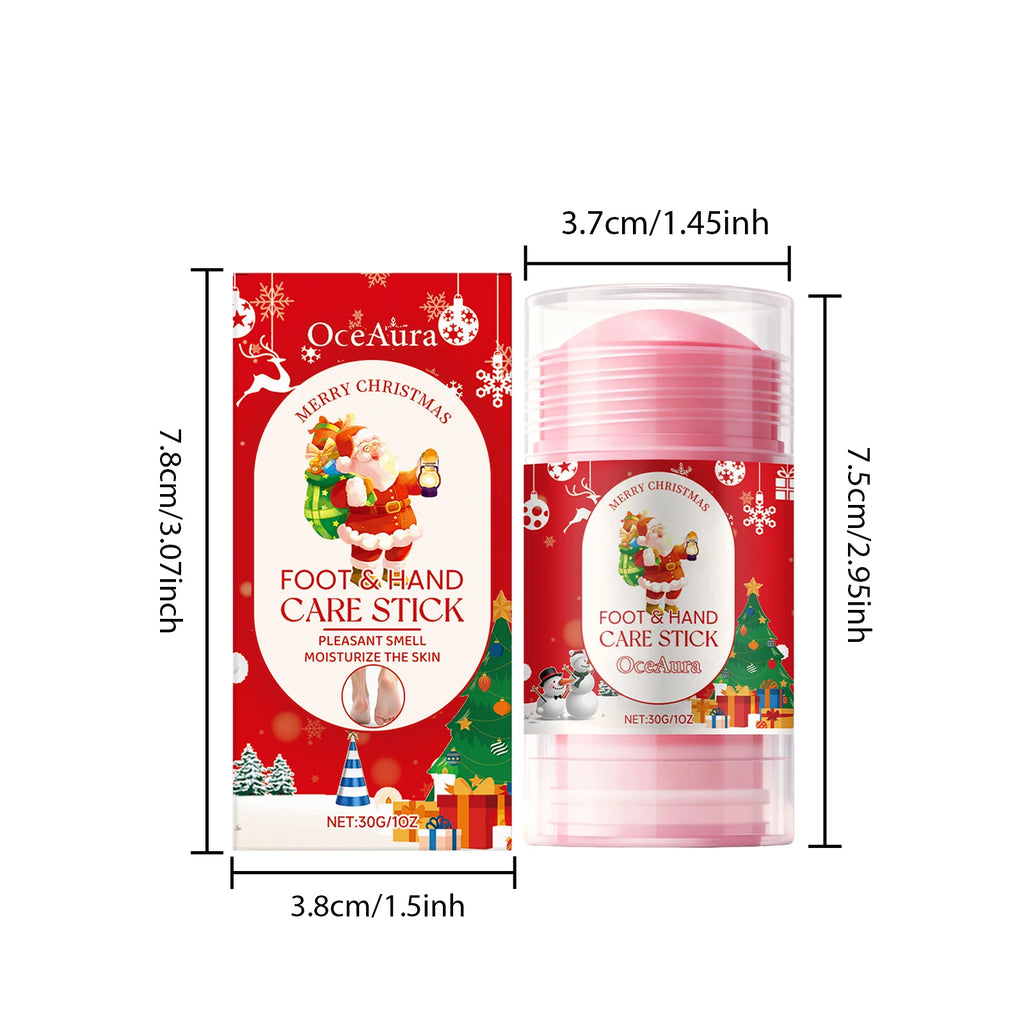 Christmas Urea Hand Foot Care Stick Moisturizing Balm for Dry Cracked Heels Elbows & Knees Gentle Exfoliation Softening Skin Oasis Select 1Pcs-B