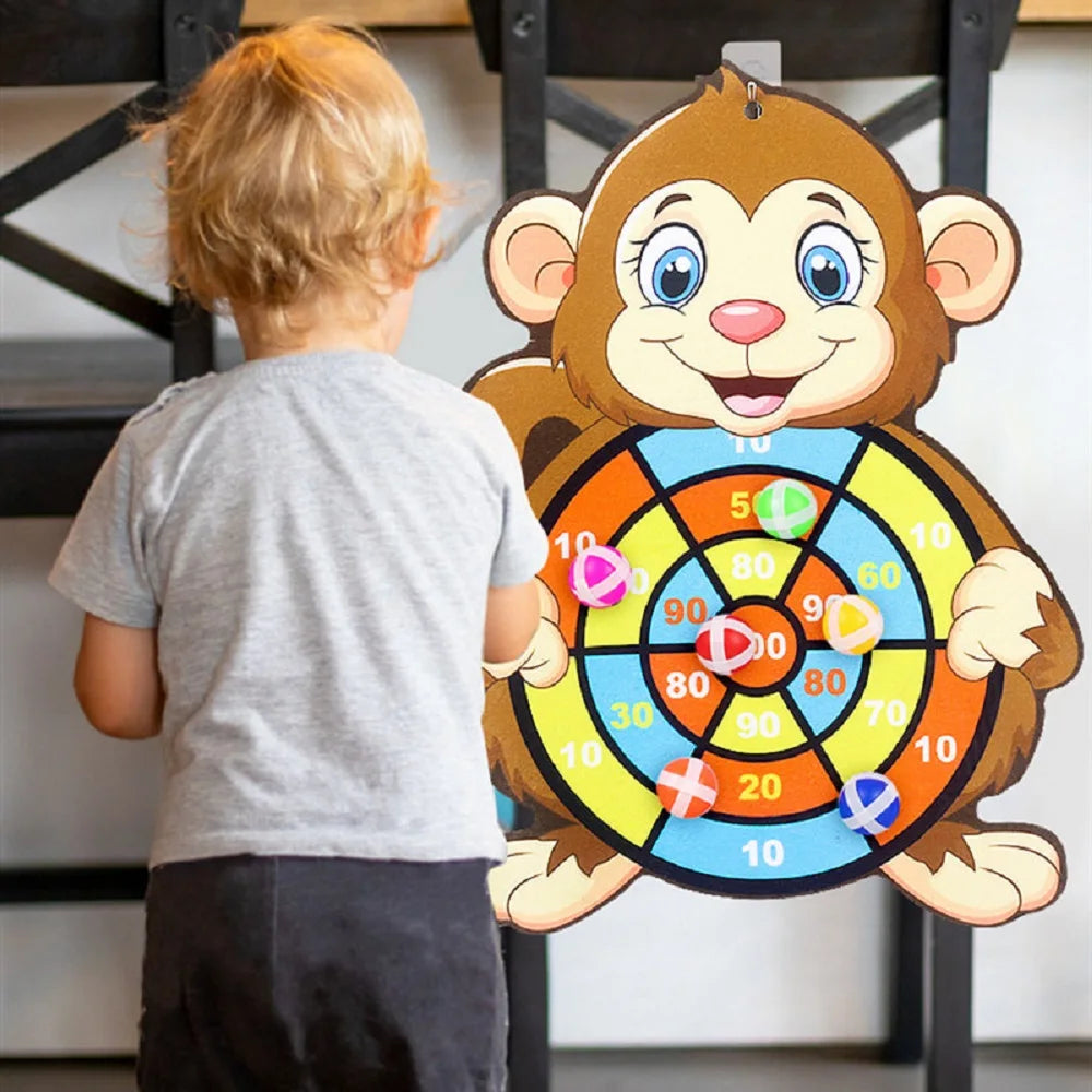Dart Board Sticky Ball Toys for Kids, Indoor Outdoor Safe Target Sports Game, Educational Interactive Toy Gift for Boys Girls Oasis Select