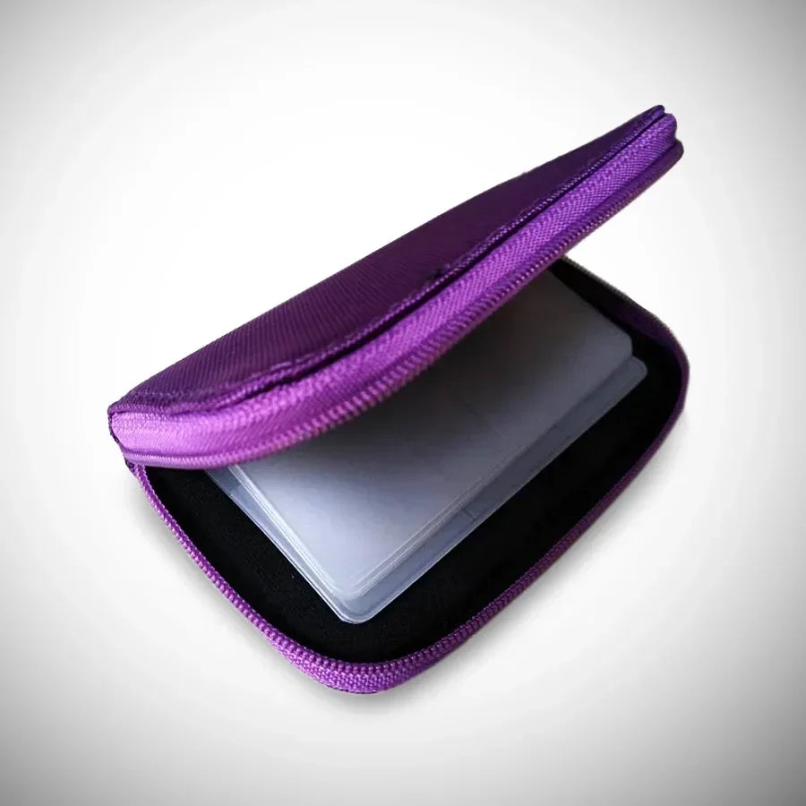 22 in 1 Game Memory Card Storage Bag Carrying Case Holder for CF/SD/Micro SD/SDHC/MS/DS Memory Card Collect Box Oasis Select PURPLE