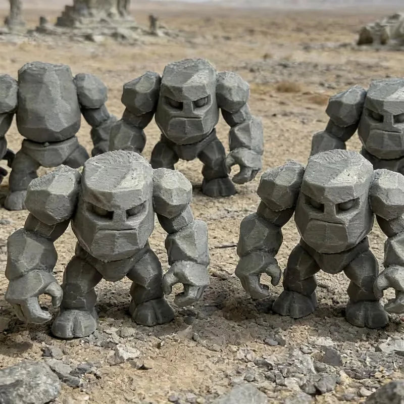 3D Printed Huge Rock Monster Statue Gothic Stone Creature Figurine Art Craft Ornament Decor for Desktop Home Bookshelf Display Oasis Select