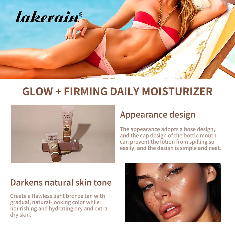 Self Tanning Lotion Gradual Sunless Tanning Non-sticky Easily Absorbed Improve Skin Elasticity Firmness Self-tanning Lotion Oasis Select