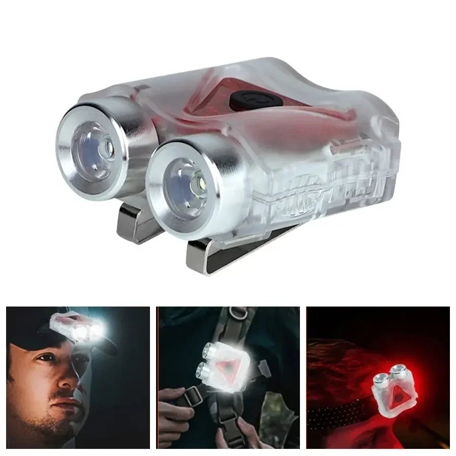Multifunctionnal Hat Clip Waterproof Headlamp Camping Lamp Rechargeable Headlamp With Keychain Night Running Fishing Camping Oasis Select CH618 1pc