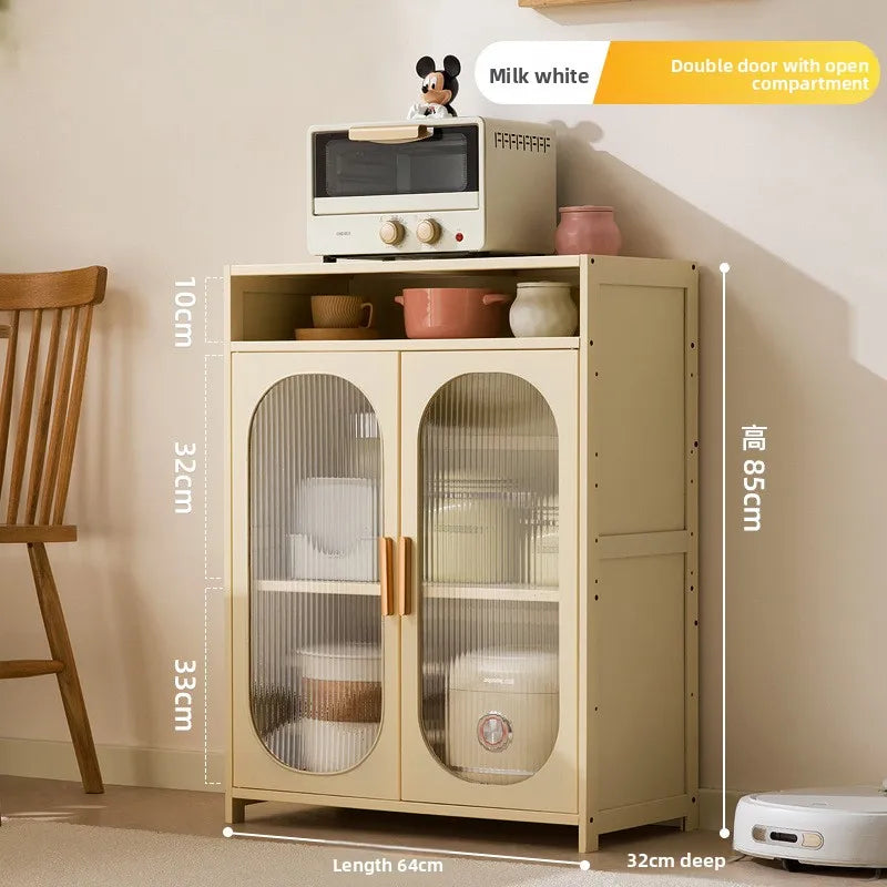 Tea Cabinet, Living Room Against the Wall Cabinet, Locker Storage, Low Cabinet, Kitchen Shelf, Household Dining Cabinet Oasis Select Milky white 64cm-GC