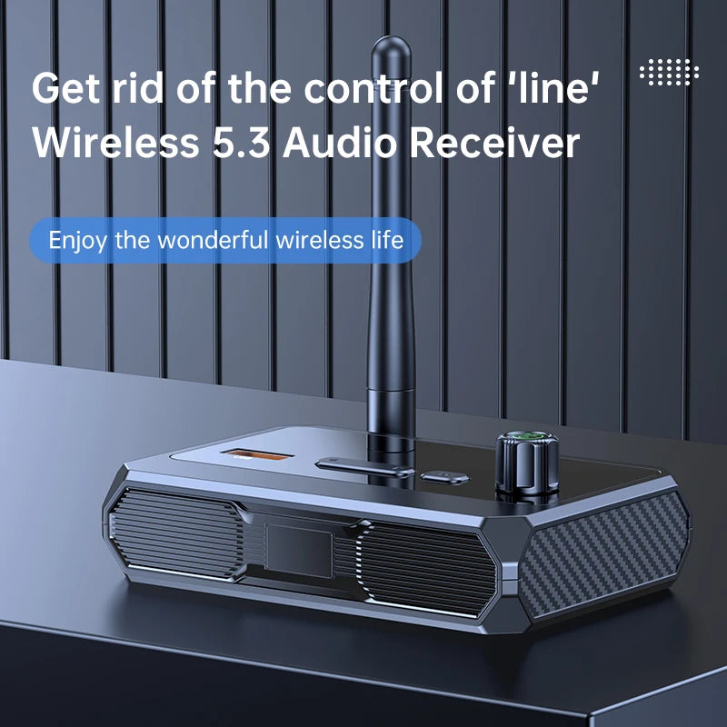 Bluetooth 5.3 Audio Receiver Support USB U-Disk Play Wireless Adapter R/L 2 RCA/3.5MM AUX/Optical Fiber Jack For Car Kit Speaker Oasis Select