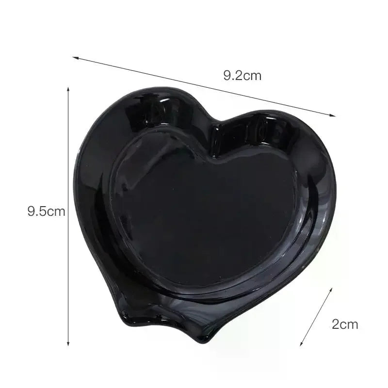 Creative Heart Shaped Ceramic Spoon Rest Pad Coffee Spoon Holder Soup Ladle Rack Kitchen Utensils Tableware Organizer Oasis Select