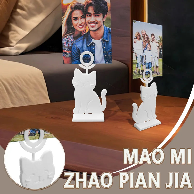 Cat Shape Table Number & Photo Holder – Home & Dining Decor