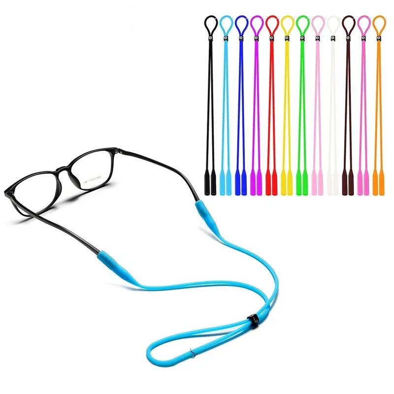Adjustable Elastic Silicone Eyeglasses Straps Sunglasses Chain Sports Anti-Slip String Glasses Ropes Band Cord Holder Oasis Select