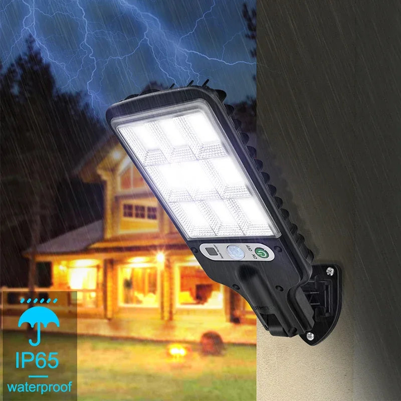 108 COB Sensor Street Lamp 3 Light Modes Outdoor Waterproof Security Solar Lamps for Garden Patio Path Remote Control Light Oasis Select