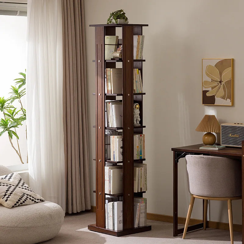 Rotating bookshelf Floor-to-ceiling children's shelf Bookcase Simple baby picture book storage Simple home student multi-layer Oasis Select