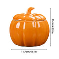 Pumpkin Jar Cookie Jar Pumpkin Ceramic Figurine Thanksgiving Fall Home Decor Harvest Food Canisters for Party Bedroom Living Oasis Select L