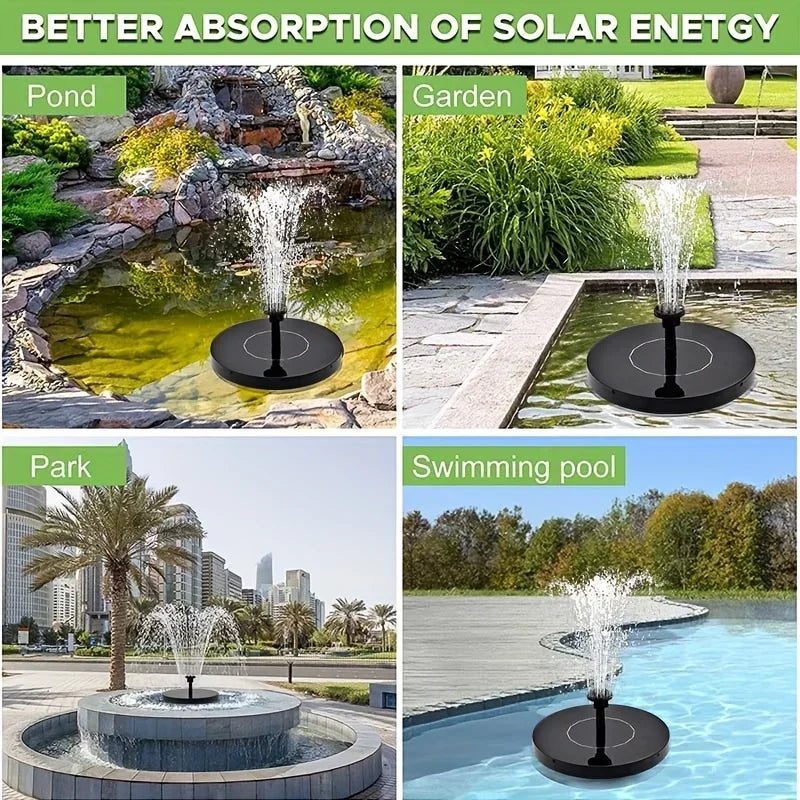 1.4w Solar Bird Bath Fountain Pump, for Garden Decor, Fish Tanks, Ponds & Oxygenation, Outdoor Water Feature,Floating Water Pump Oasis Select