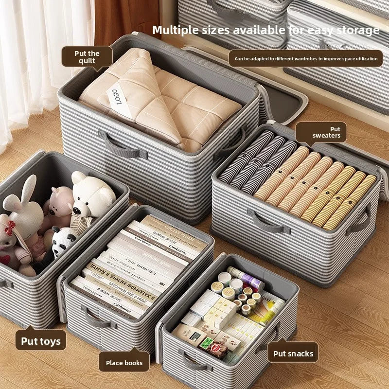 Lockable storage box, used for organizing clothes, blankets, toys in wardrobes, foldable password storage box Oasis Select
