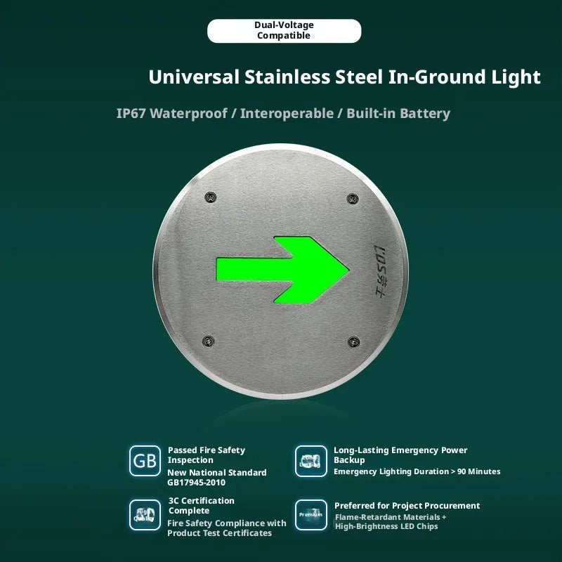 LED Buried Evacuation Indicator Light DC36V/AC220V IP67 | SHINEKNOT