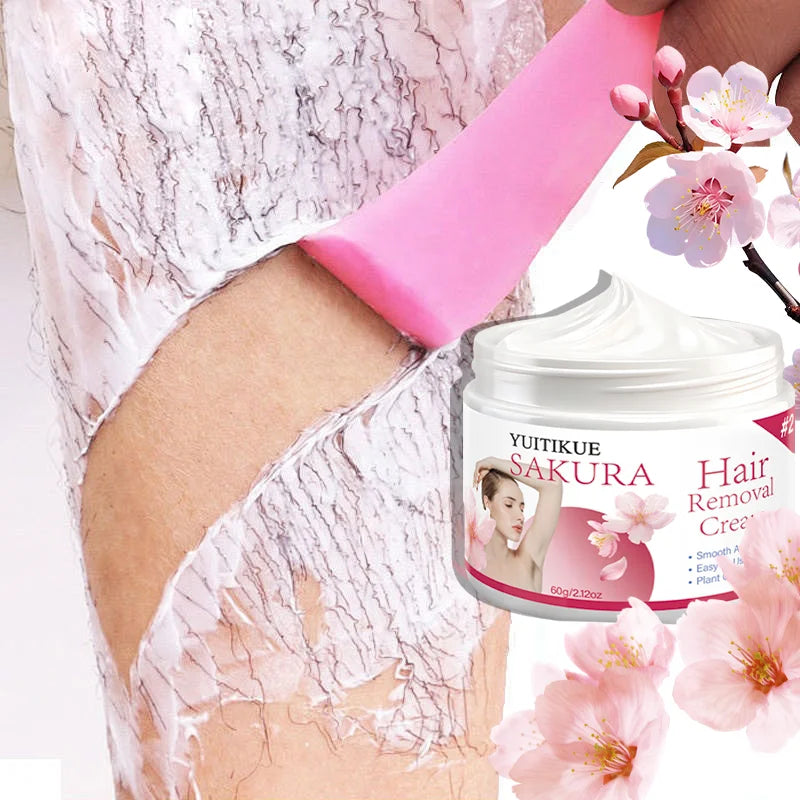 YUITIKUE Sakura Hair Removal Cream – Gentle Plant Formula 60g