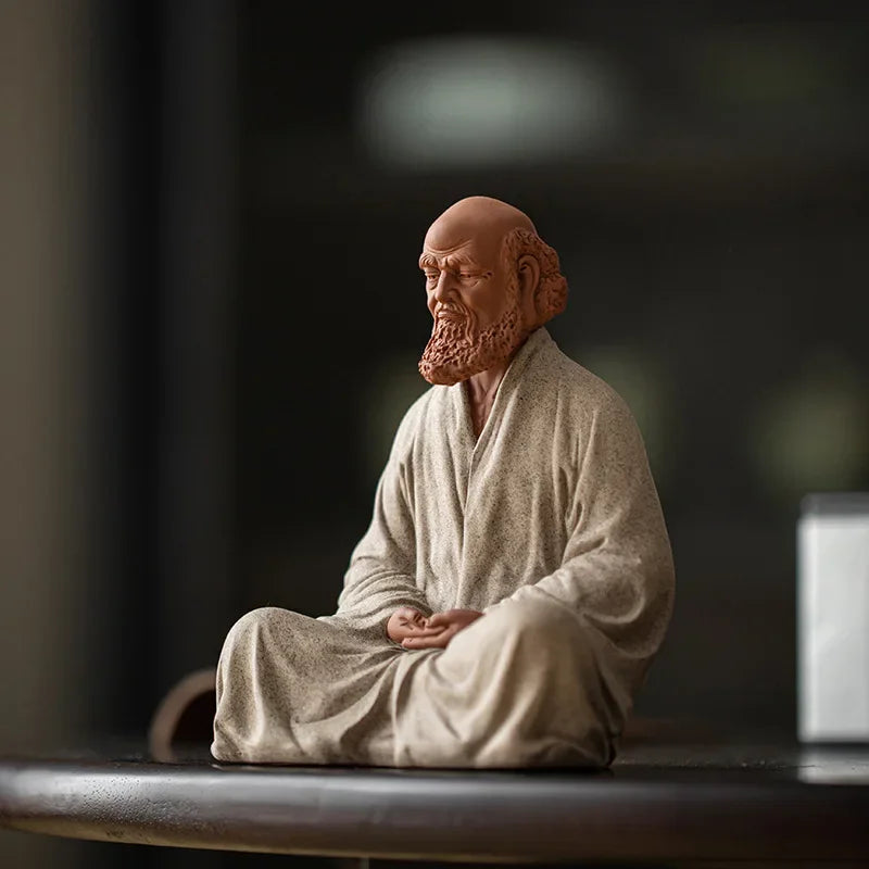 Chinese Zen Ceramics Buddha Buddha Zen Living Room Home Decoration Study Desktop Decoration Home Decoration Accessories Oasis Select
